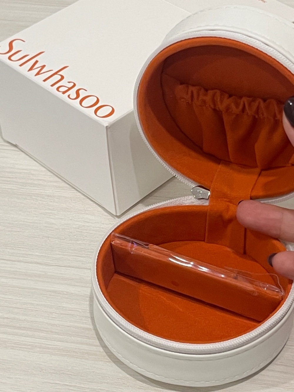 Sulwhasoo Mini Jewel Box Jewelry Travel Case White Orange Brand New GWP